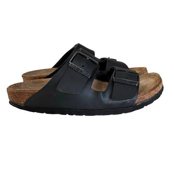 Birkenstock Arizona black classic 2 strap sandals sz 37 buckle boho casual comfy - Picture 3 of 11